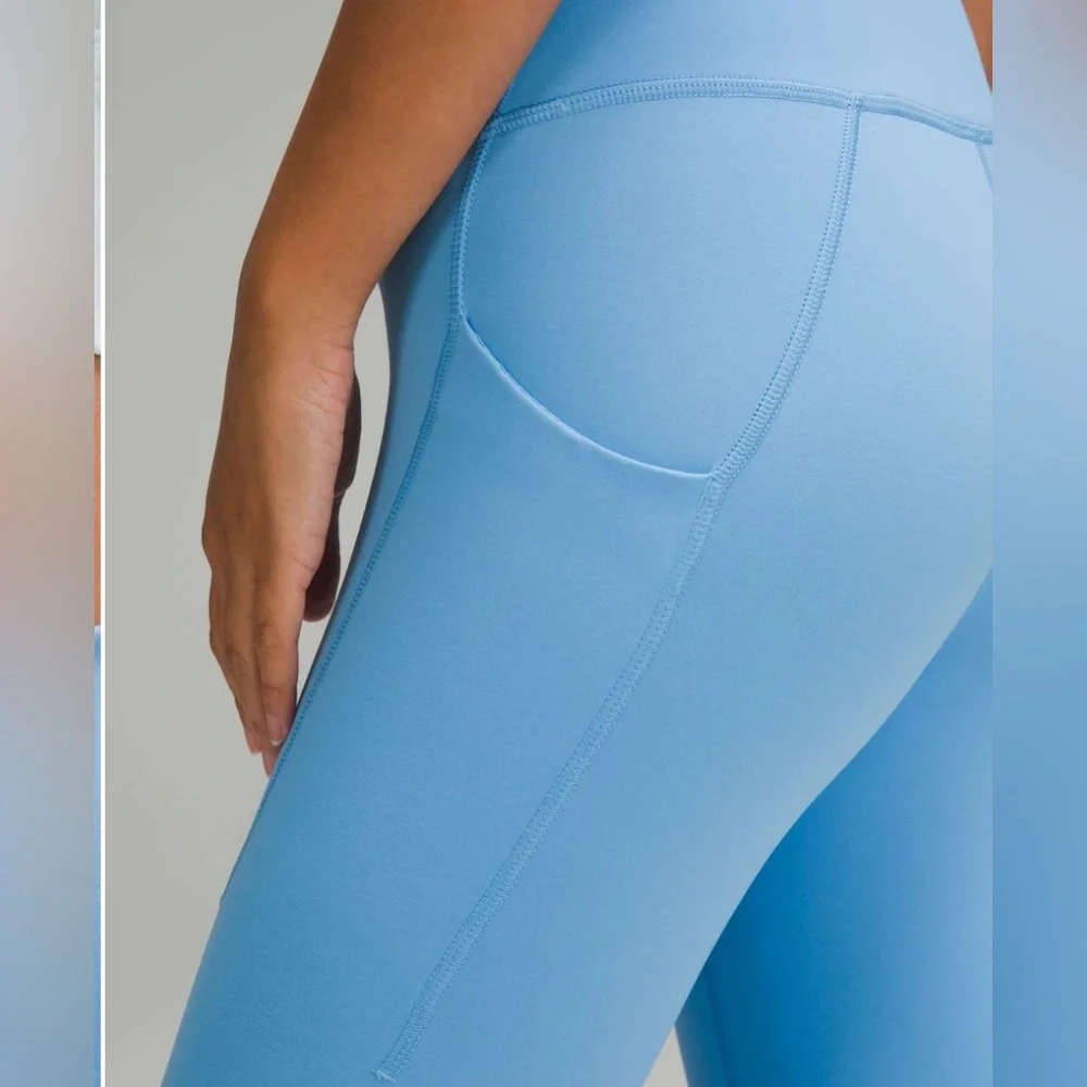 NWOT Lululemon Wunder Train High-Rise Tight with Pockets 25" Aero Blue - Picture 4 of 10